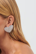 Heart stud earrings