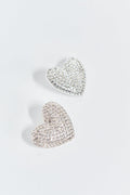 Heart stud earrings