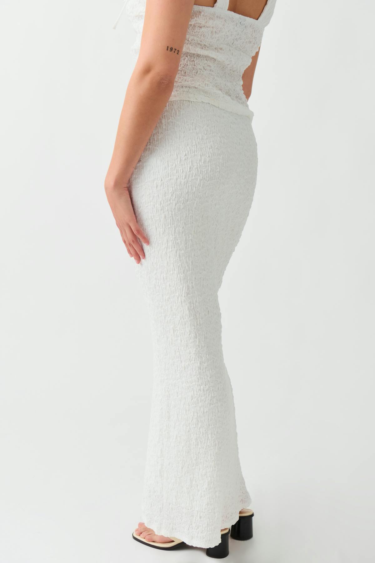 Structure maxi skirt - Blanc cassé