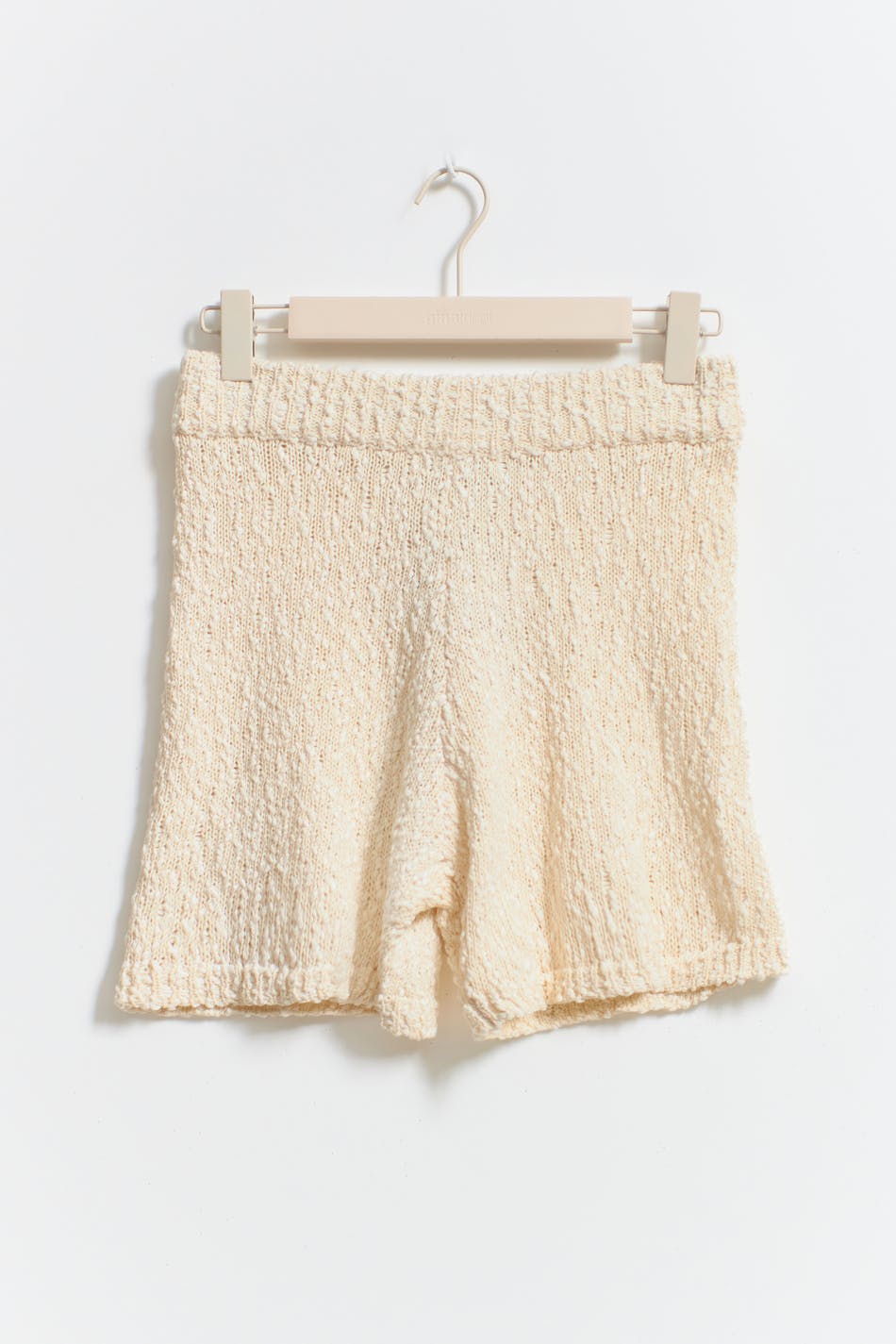 Knitted shorts - Crème