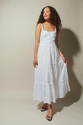 Trim maxi dress - Egret