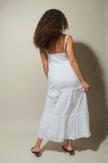 Trim maxi dress - Egret