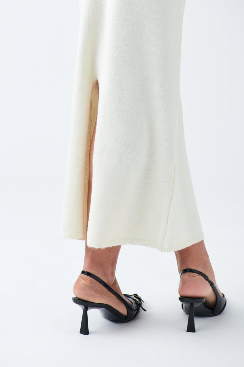 Low waist knit skirt - Gardenia