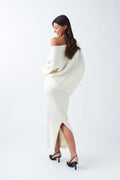 Low waist knit skirt - Gardenia