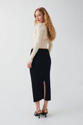 Low waist knit skirt - Noir