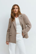 Relaxed blazer - Beige melange