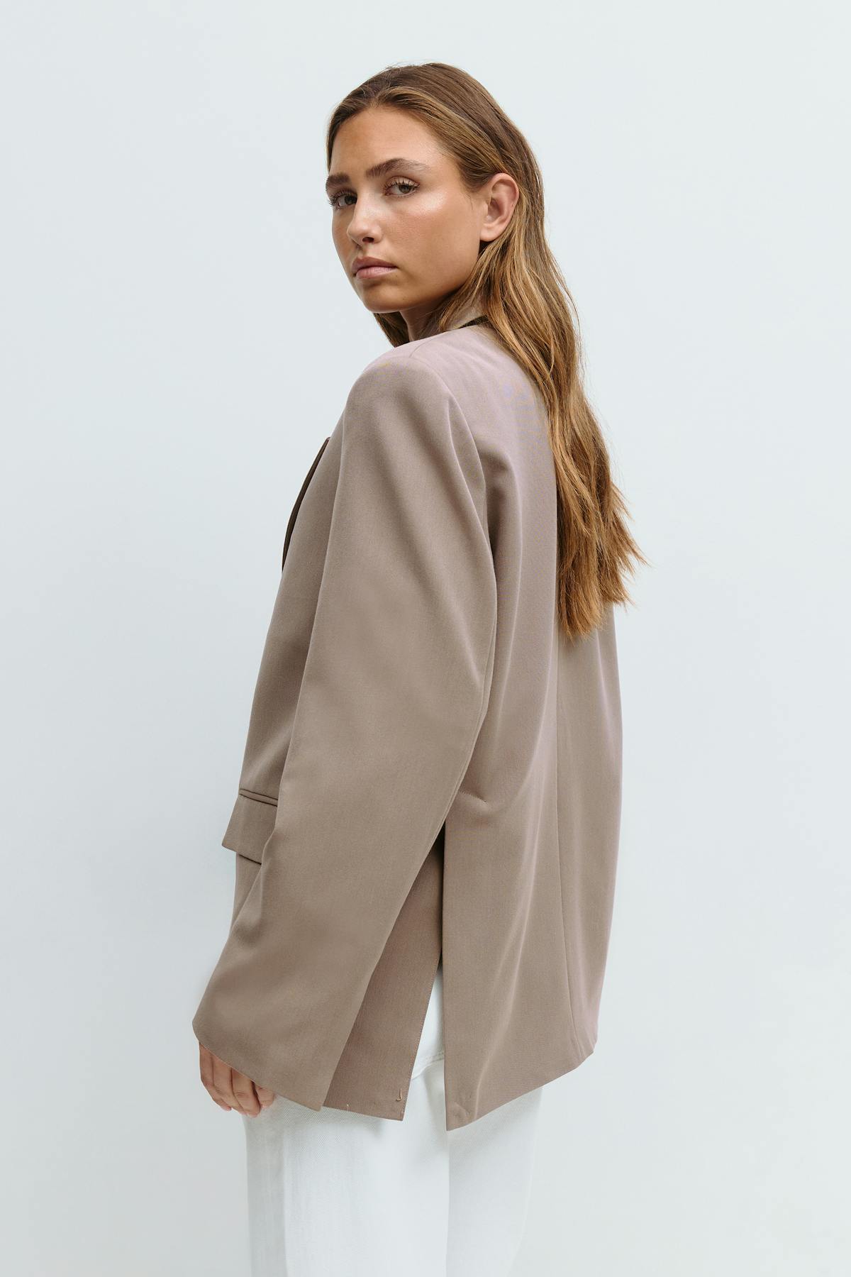 Relaxed blazer - Beige melange