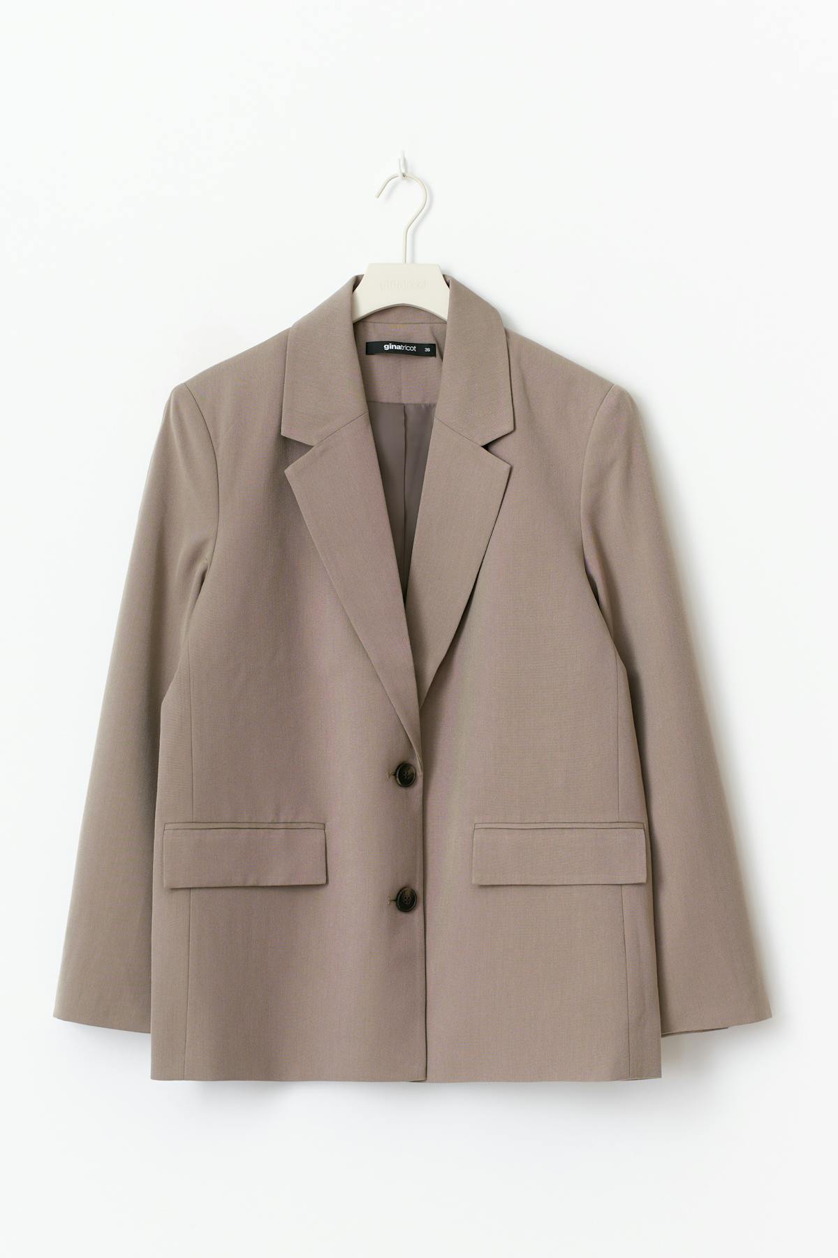 Relaxed blazer - Beige melange