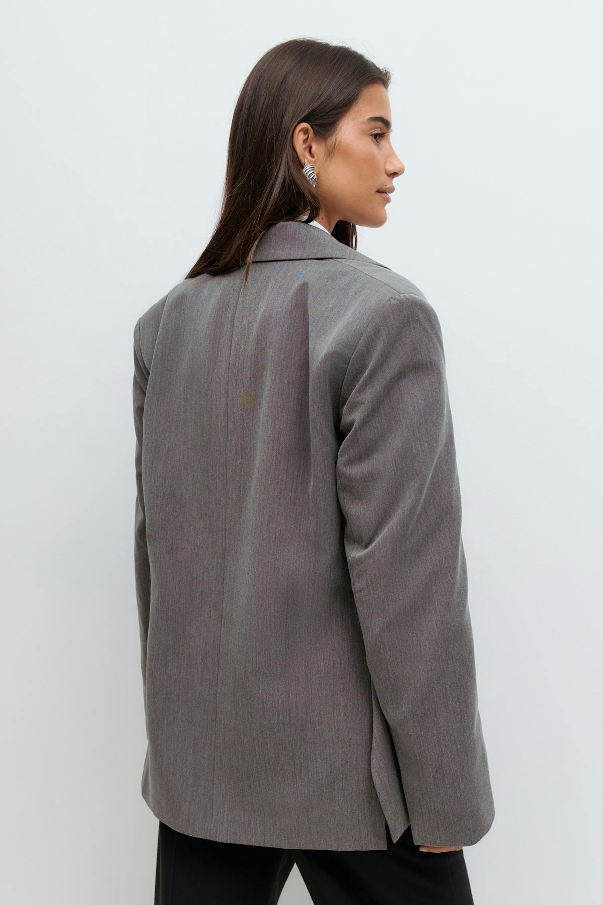 Relaxed blazer - Grey melange