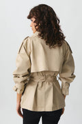 short belted trench coat - Noir