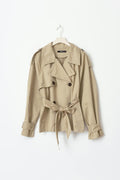 short belted trench coat - Beige