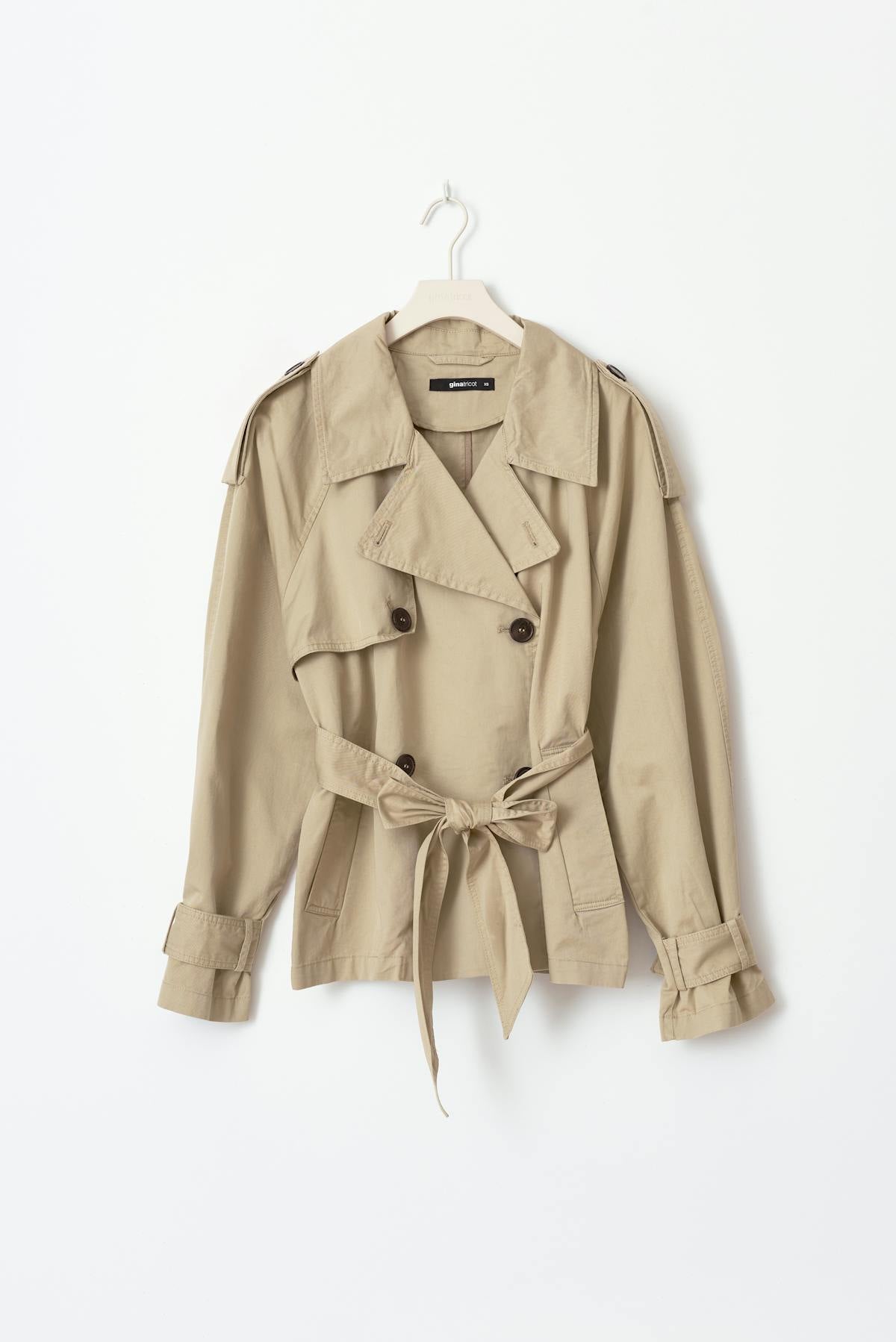 short belted trench coat - Beige
