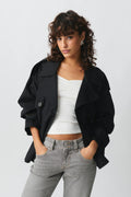 short belted trench coat - Noir
