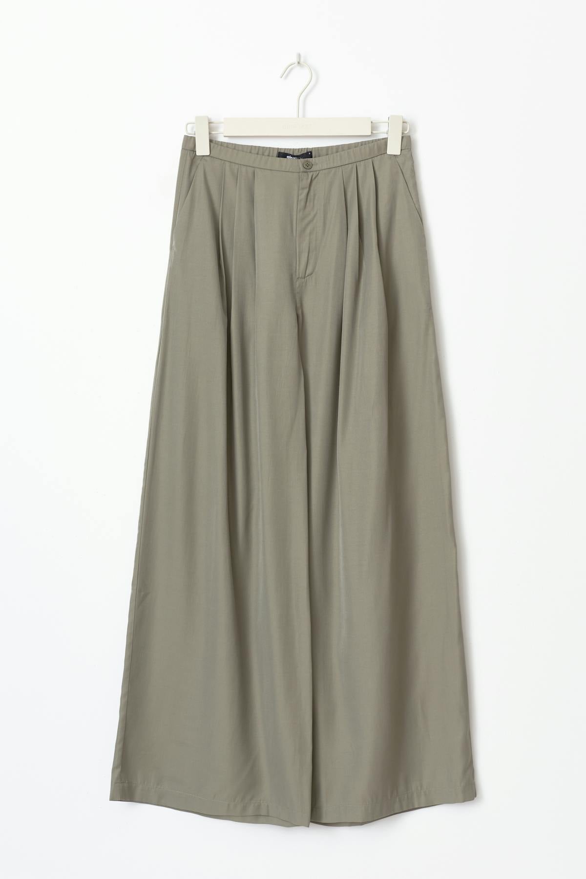 Fluid wide trousers - Vetiver