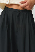 Fluid wide trousers - Vetiver