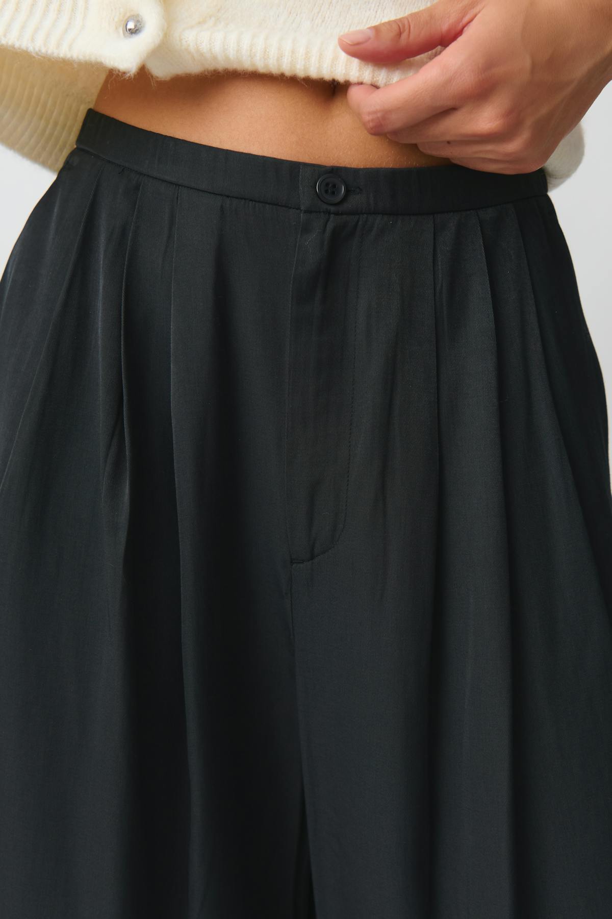 Fluid wide trousers - Vetiver