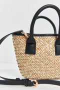 Straw contrast bag