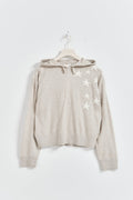 Y star knitted hoodie - Beige melange
