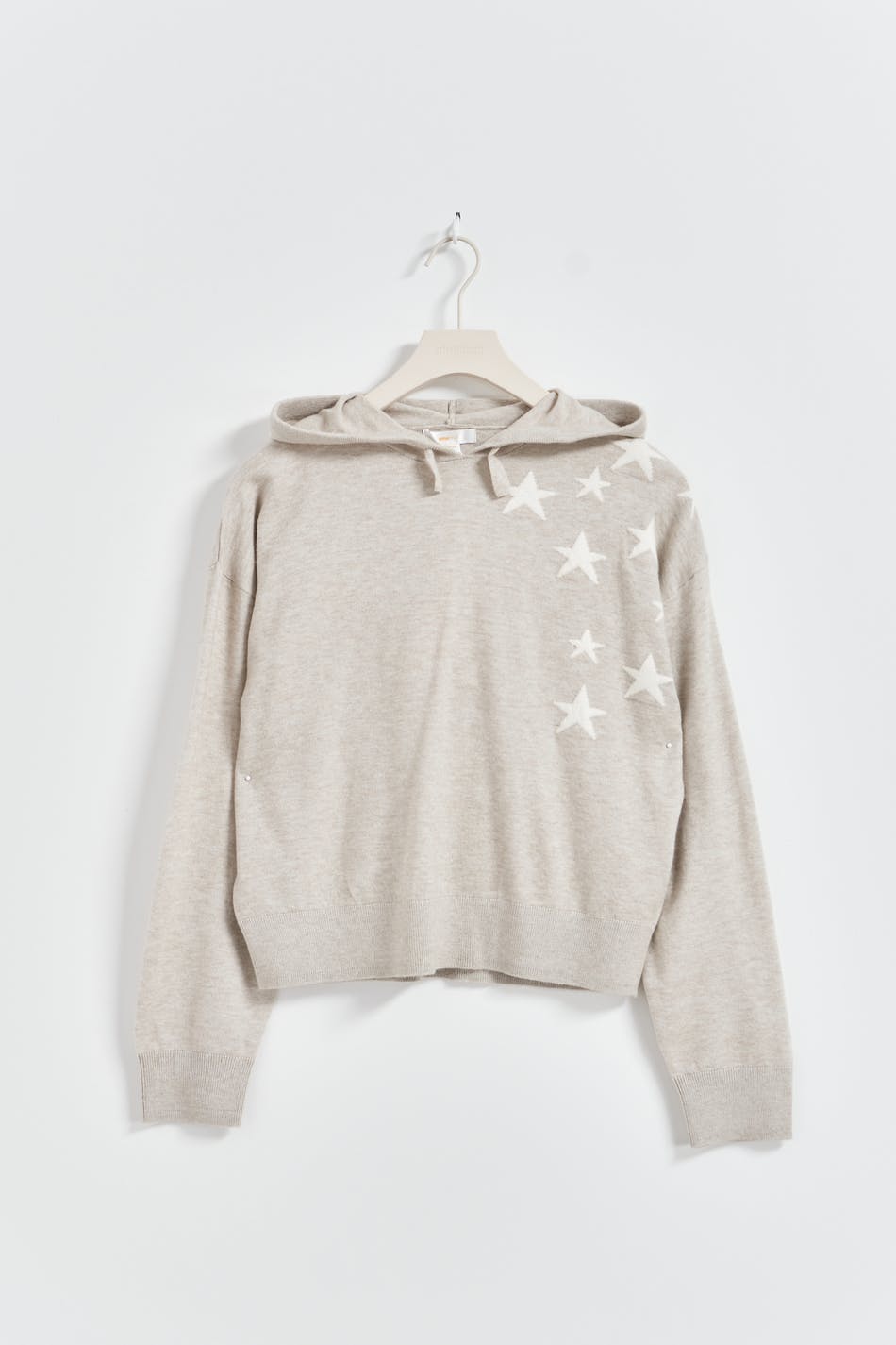 Y star knitted hoodie - Beige melange
