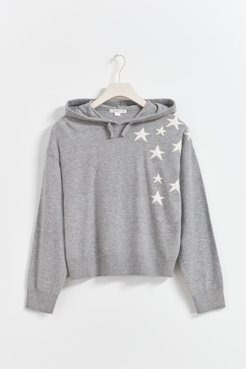 Y star knitted hoodie - Grey melange
