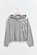 Y star knitted hoodie - Grey melange