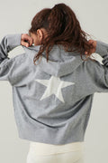 Y star knitted hoodie - Grey melange