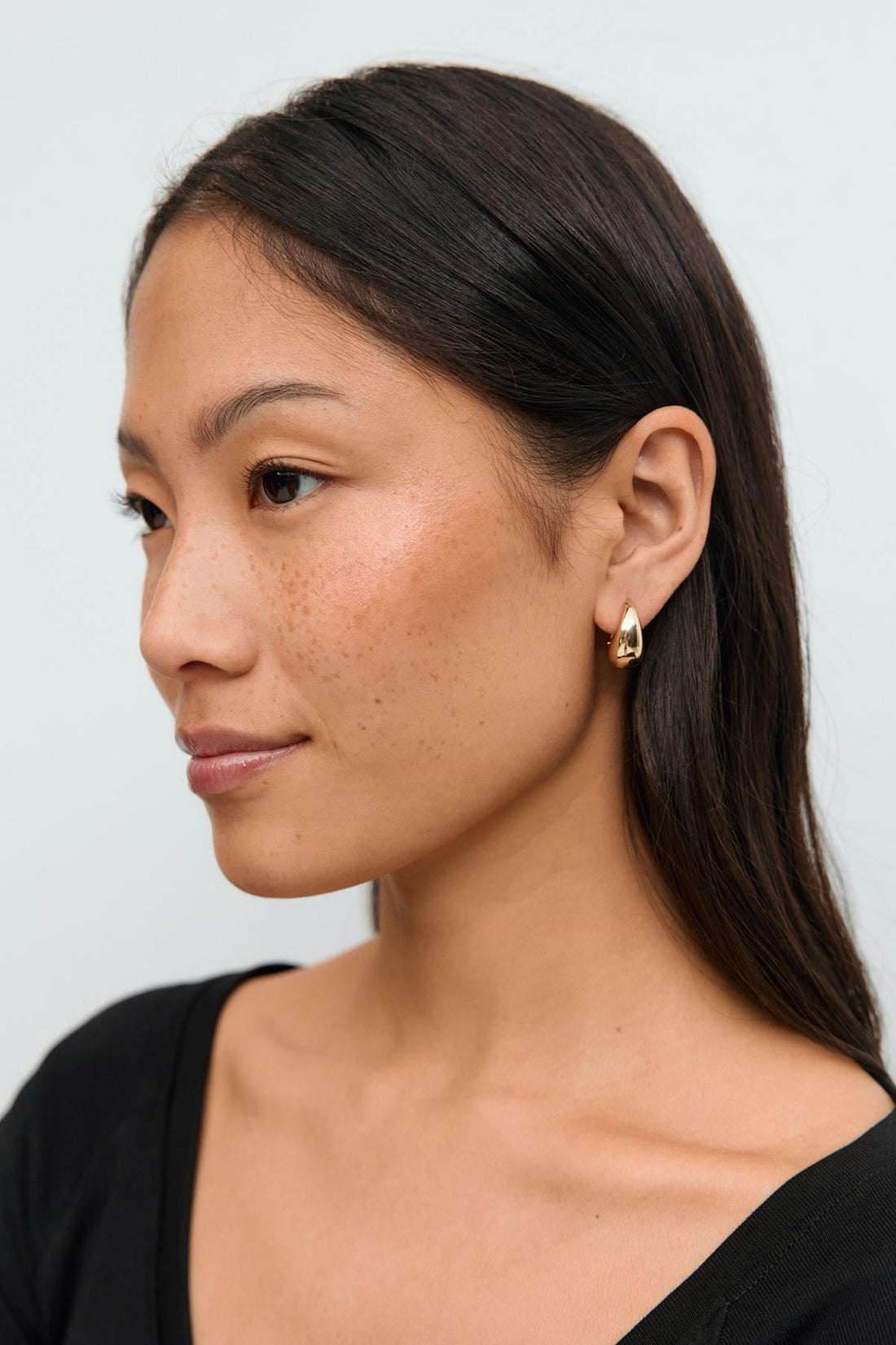 chubby hoops earrings - Doré