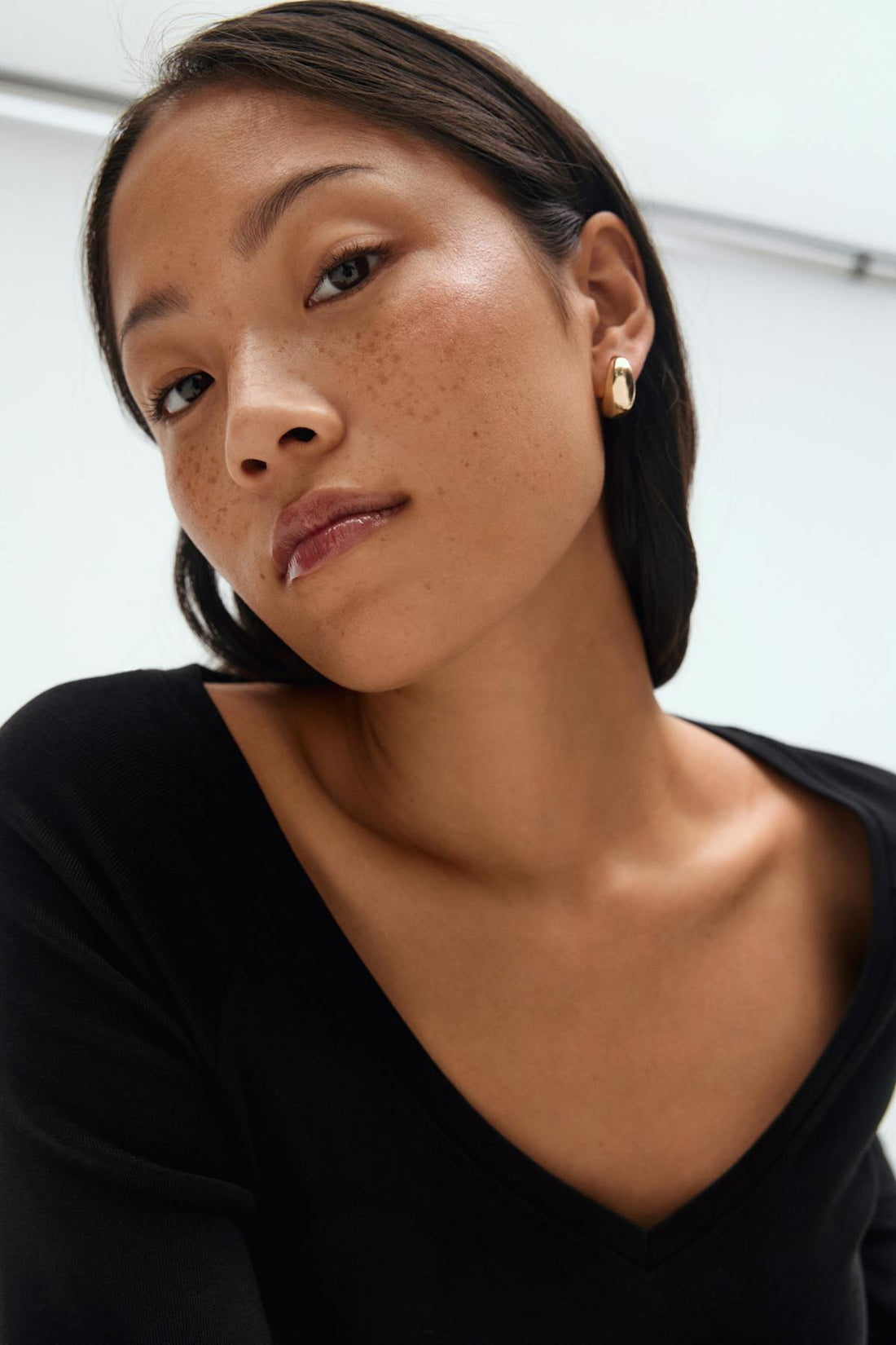 chubby hoops earrings - Doré