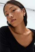 chubby hoops earrings - Shiny silver
