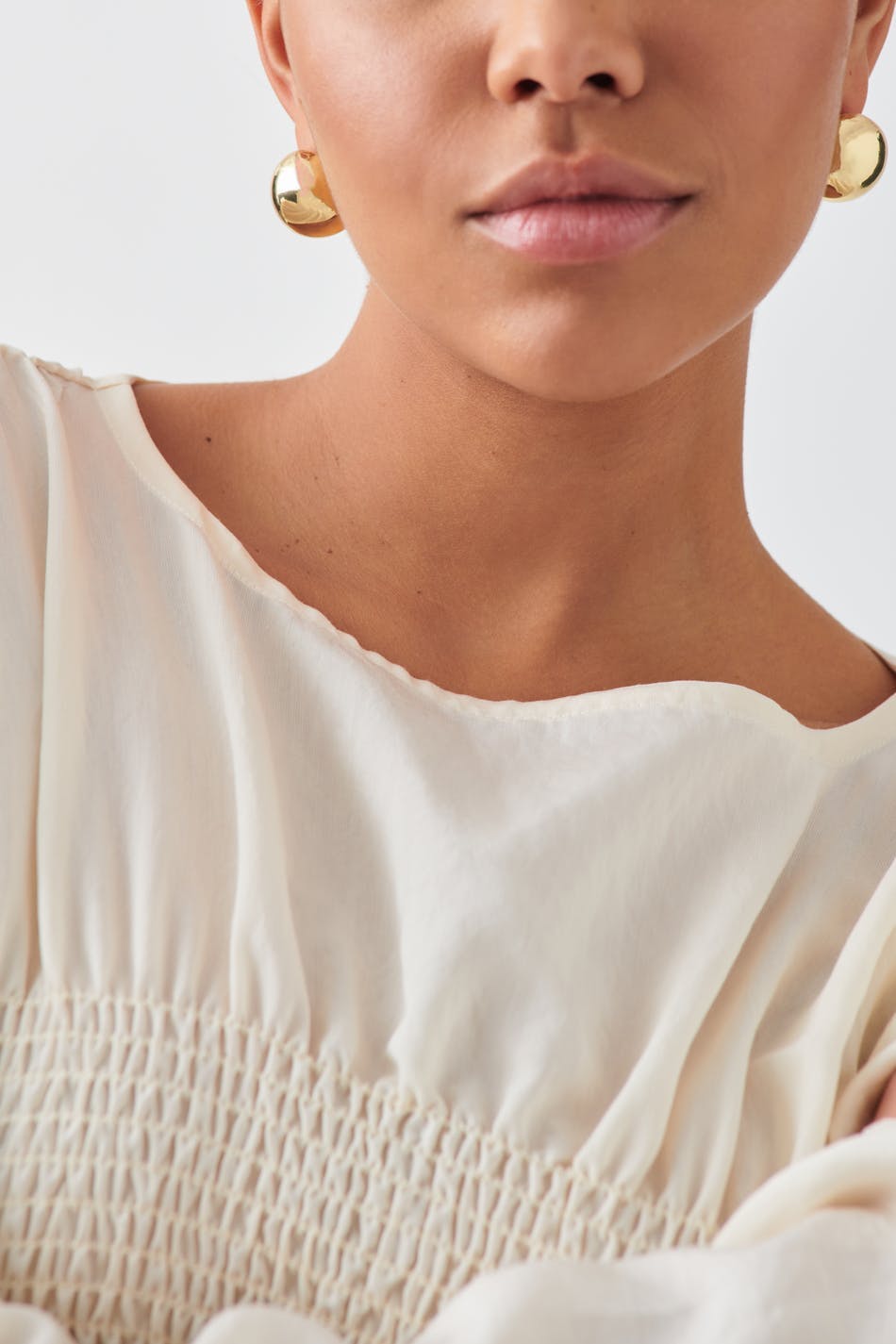 Big round earrings - Doré