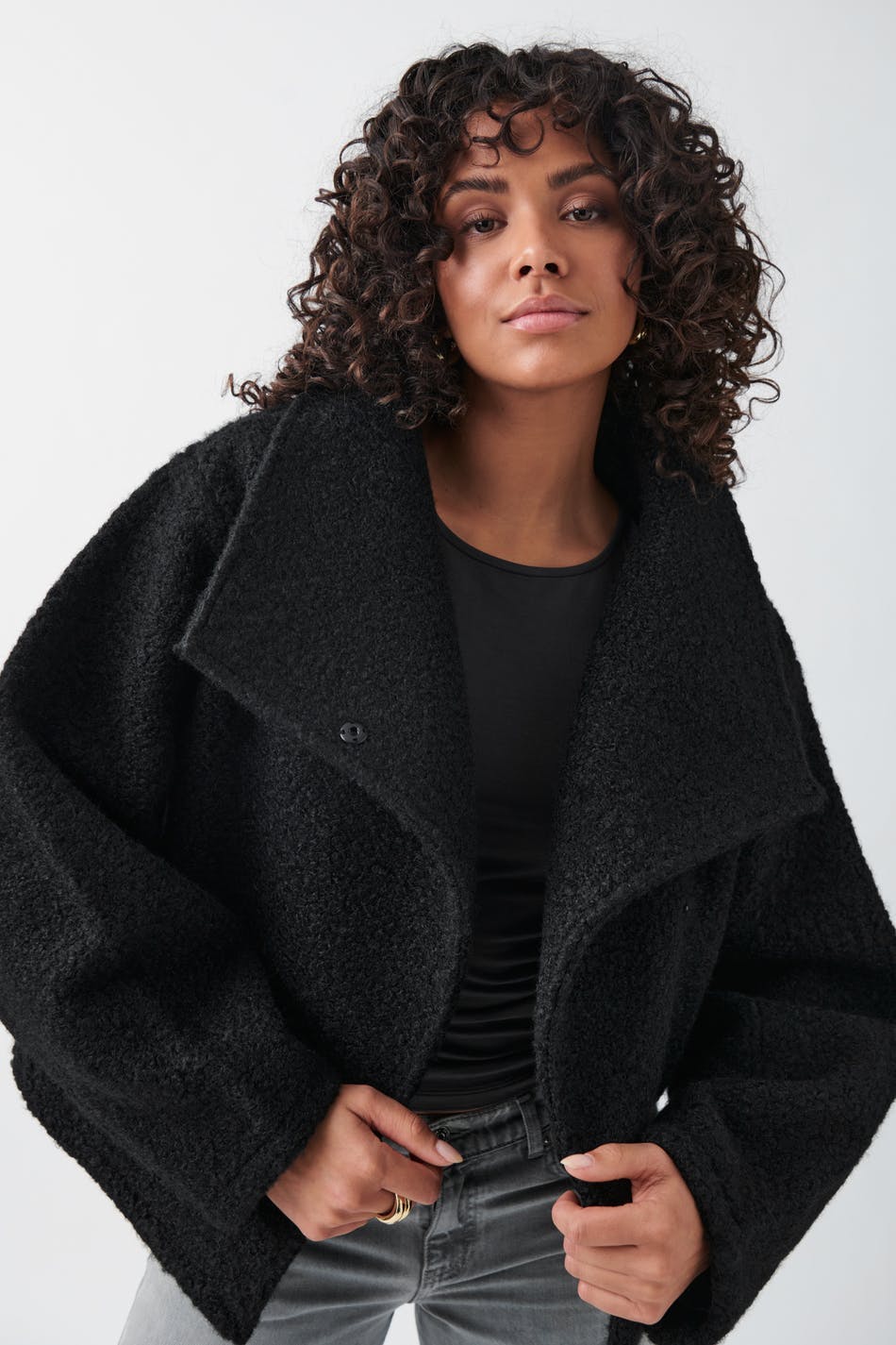 Soft boucle jacket - Noir