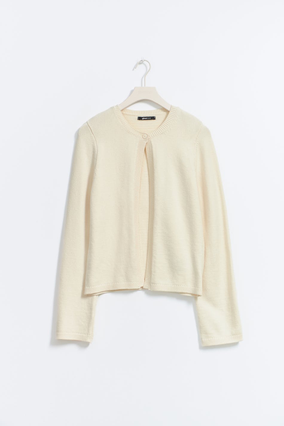 One button knit cardigan - Blanc cassé