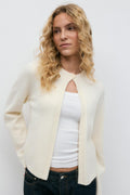 One button knit cardigan - Gardenia