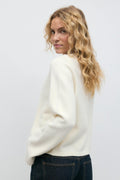 One button knit cardigan - Gardenia