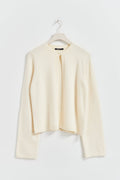 One button knit cardigan - Gardenia
