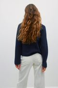 One button knit cardigan - Blanc cassé