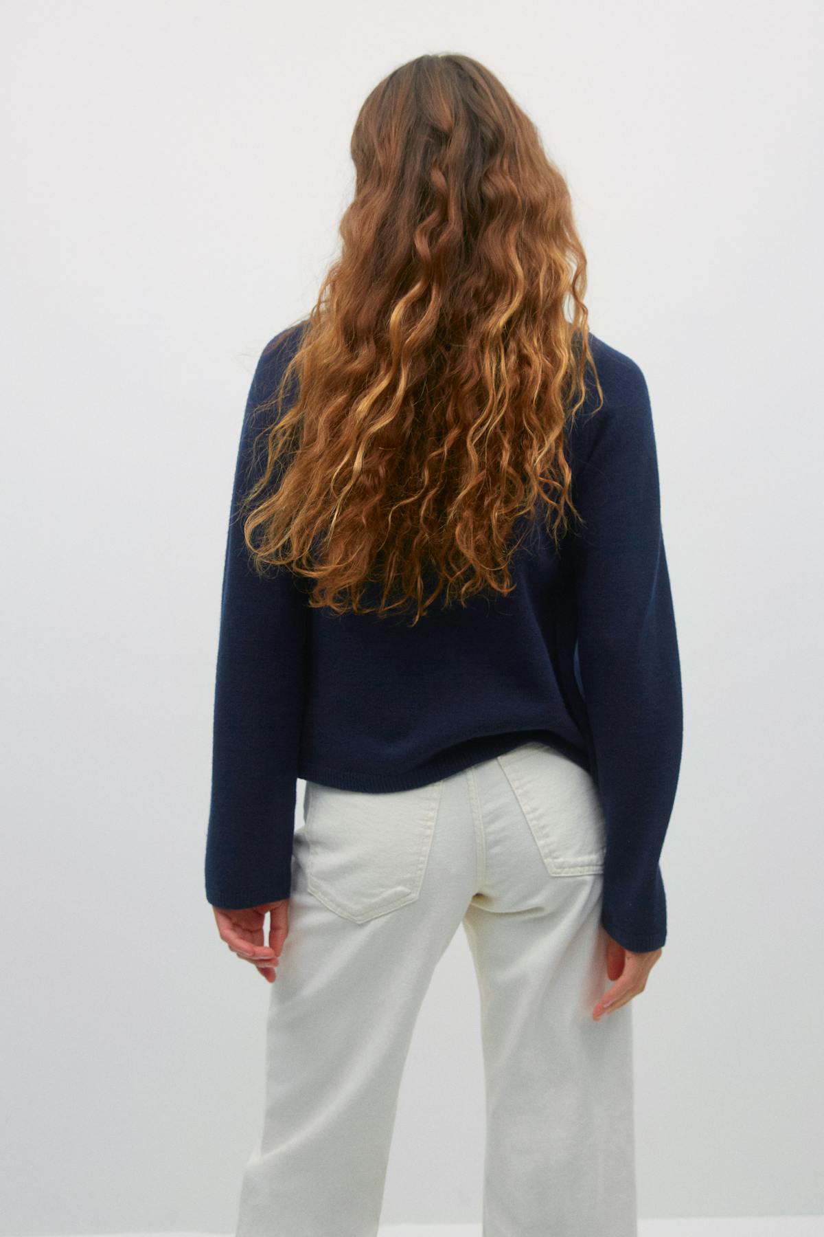 One button knit cardigan - Blanc cassé