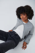 One button knit cardigan - Noir