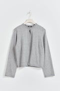 One button knit cardigan - Grey melange
