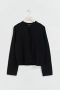 One button knit cardigan - Noir