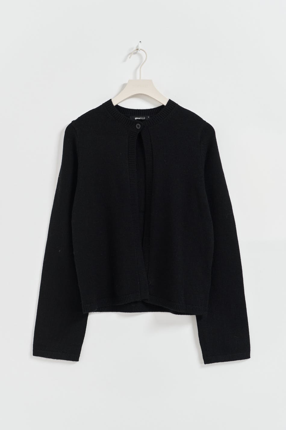 One button knit cardigan - Noir