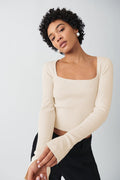 Knitted squareneck top - Falcon
