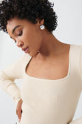 Knitted squareneck top - Falcon