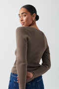 Knitted squareneck top - Silver filigee