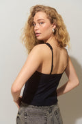 Tie front top - Blanc cassé