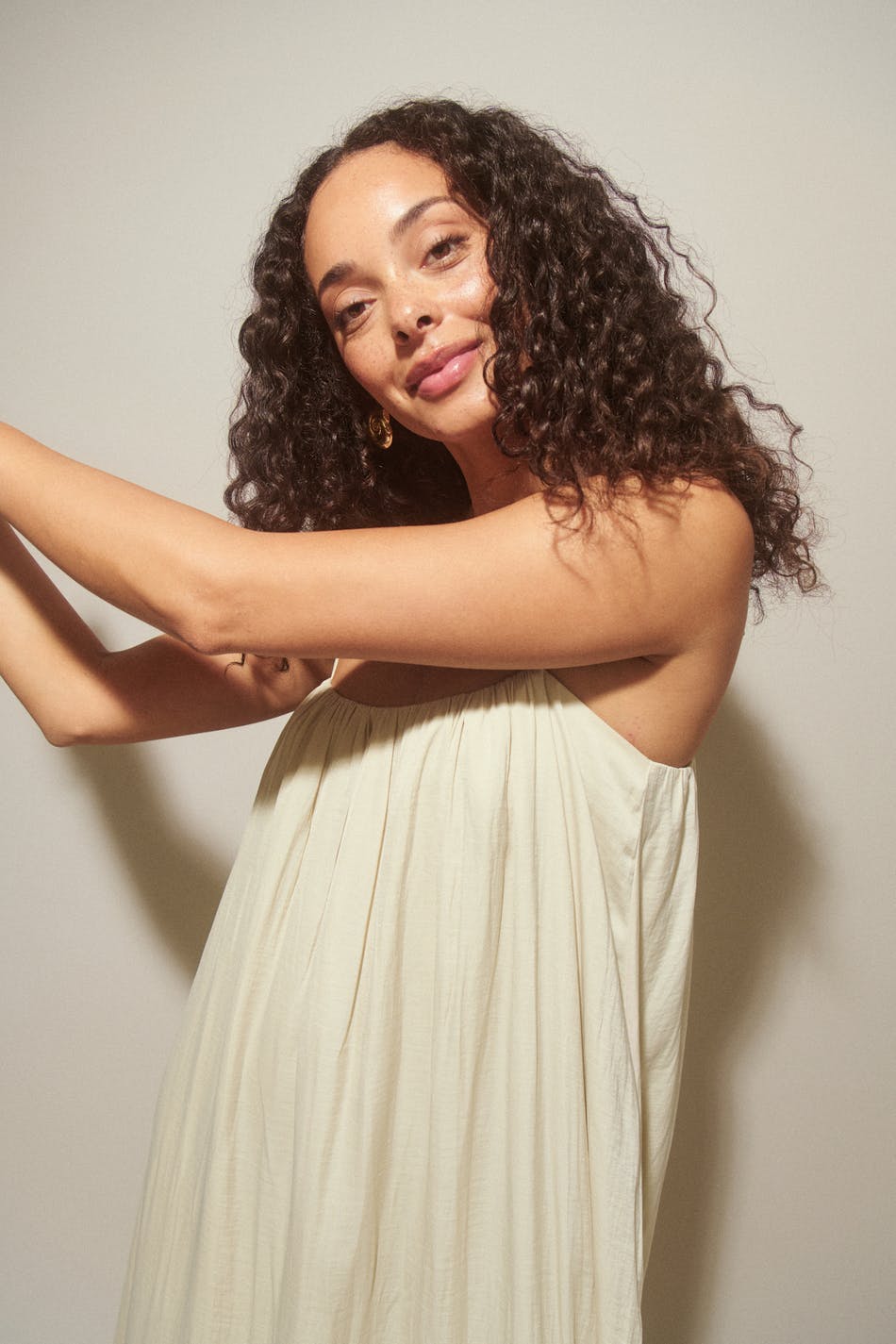 Flowy maxi dress - Almond milk