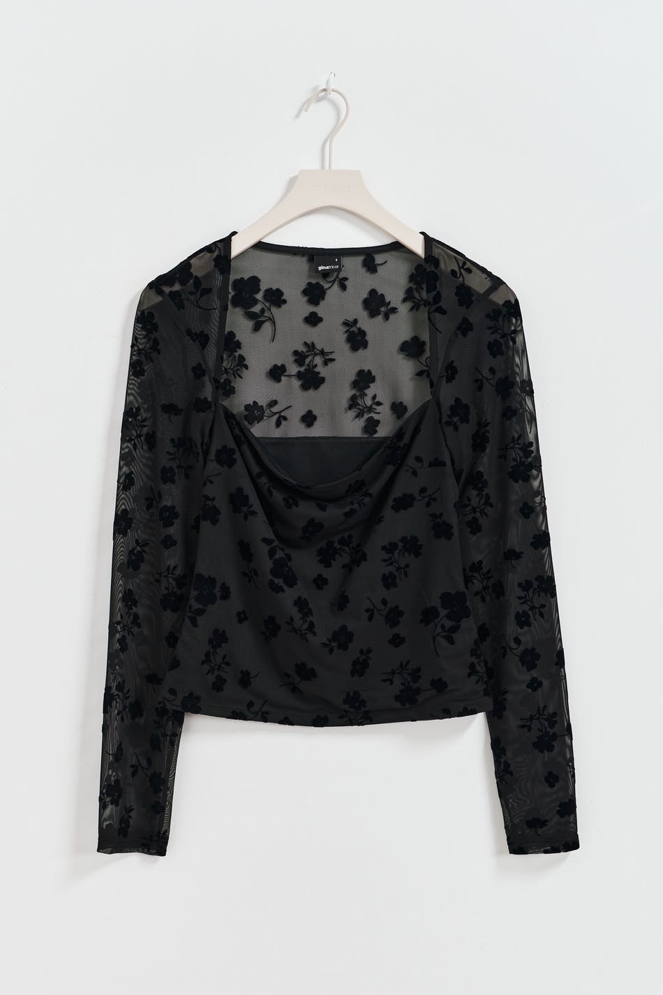 Burnout square neck top - Noir