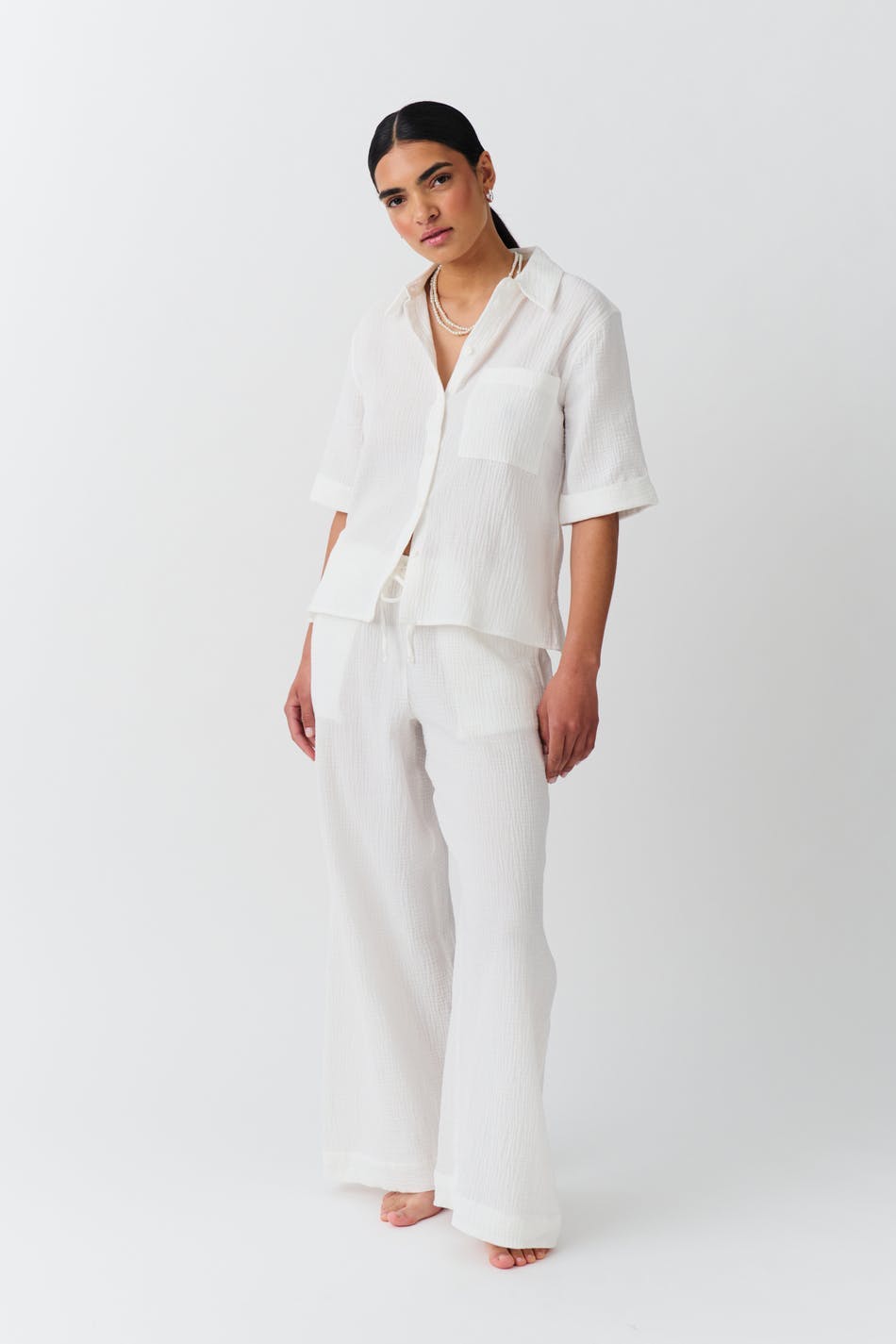 Gauze trousers - Noir