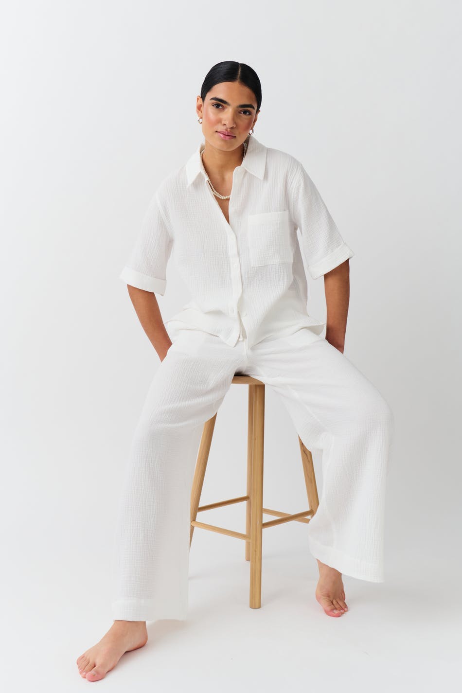 Gauze trousers - Noir