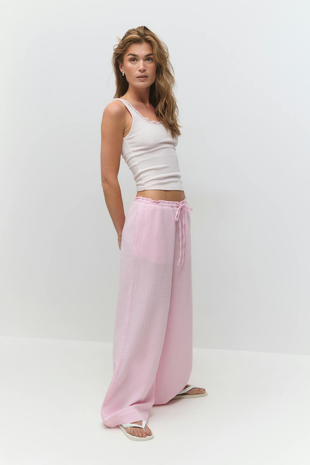 Gauze trousers - Blanc